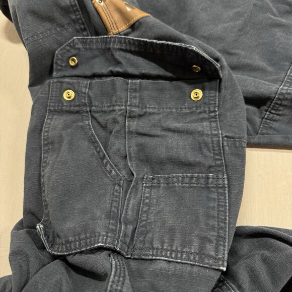 Wrangler Riggs Ripstop Carpenter Pants Mens 40 X 34 Inseam 32” Blue Workwear - Picture 6 of 11